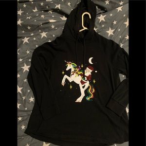 Torrid Santa holiday hoodie with sequins